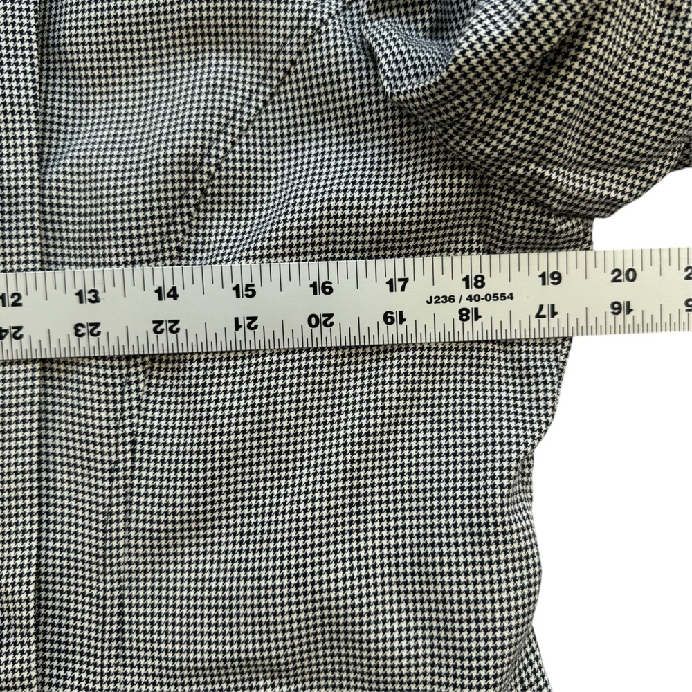 Lauren Ralph Lauren Navy Houndstooth Double Breasted Blazer Women 12 NWT VTG 90s - Picture 7 of 14